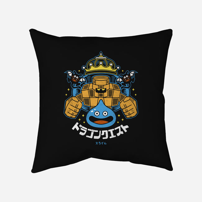 Slimes And Monsters-none removable cover w insert throw pillow-Logozaste