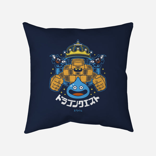 Slimes And Monsters-none removable cover w insert throw pillow-Logozaste