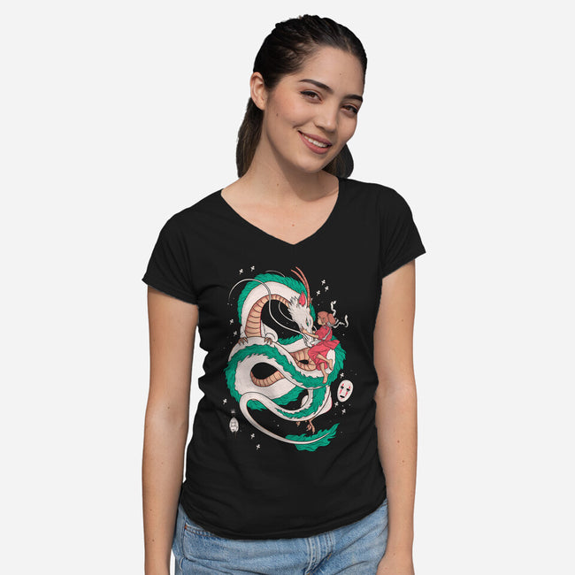 The Free Spirit-womens v-neck tee-Douglasstencil
