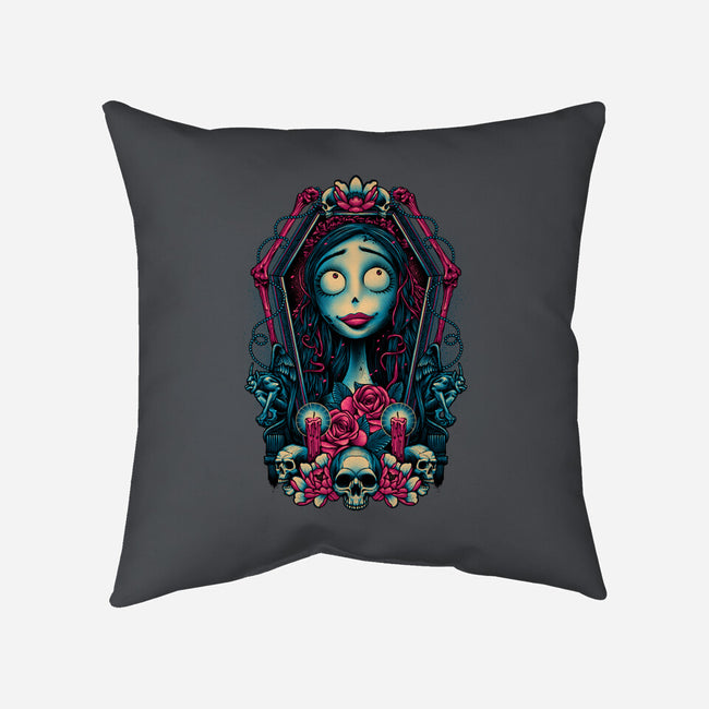 Bride From The Underworld-none removable cover w insert throw pillow-glitchygorilla