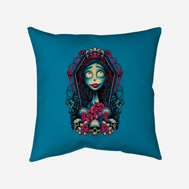 Bride From The Underworld-none removable cover w insert throw pillow-glitchygorilla