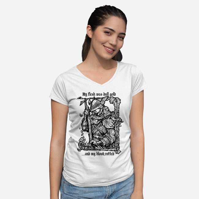 Blade Of Miquella-womens v-neck tee-demonigote