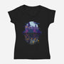 Wizard Temple-womens v-neck tee-Getsousa!