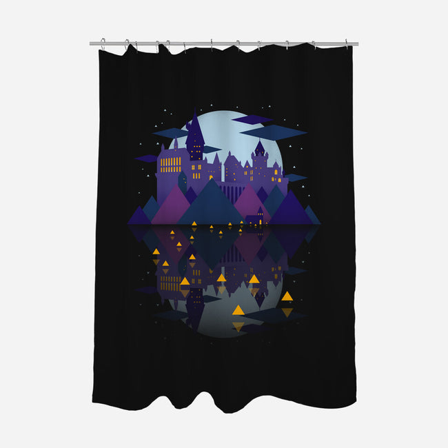 Wizard Temple-none polyester shower curtain-Getsousa!
