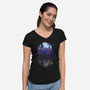 Wizard Temple-womens v-neck tee-Getsousa!