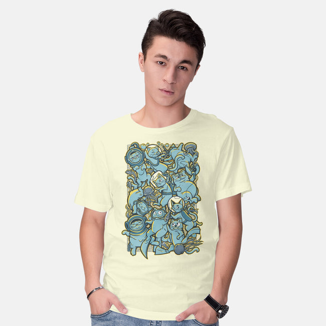 Cats In The Sea-mens basic tee-AGAMUS