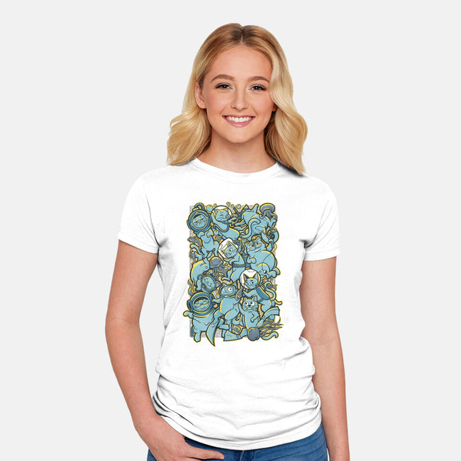 Cats In The Sea-womens fitted tee-AGAMUS
