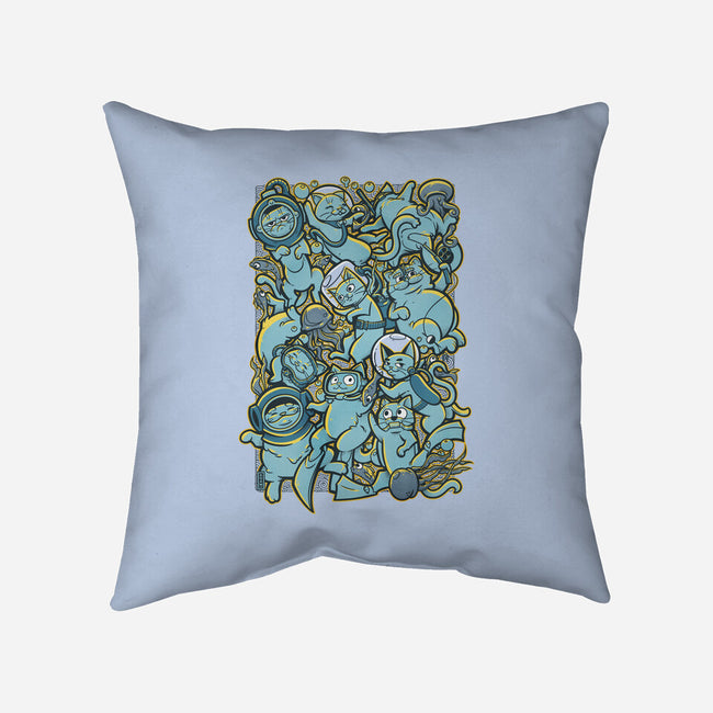 Cats In The Sea-none removable cover throw pillow-AGAMUS