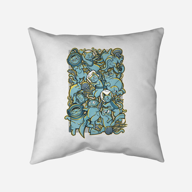 Cats In The Sea-none removable cover throw pillow-AGAMUS