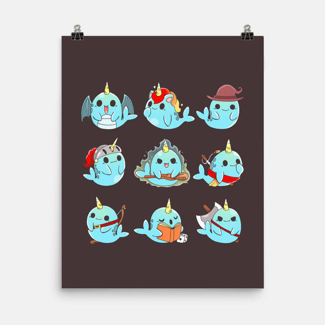 Narwhal Role Play-none matte poster-Vallina84