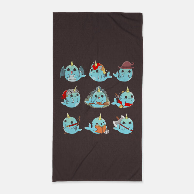 Narwhal Role Play-none beach towel-Vallina84