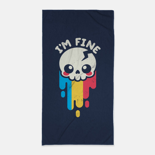 Not Fine But I'm Fine-none beach towel-NemiMakeit