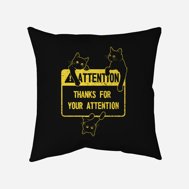 Thanks For Your Attention-none removable cover w insert throw pillow-Douglasstencil