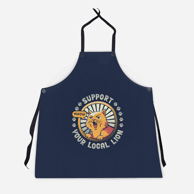 Support Your Local Lion-unisex kitchen apron-tobefonseca