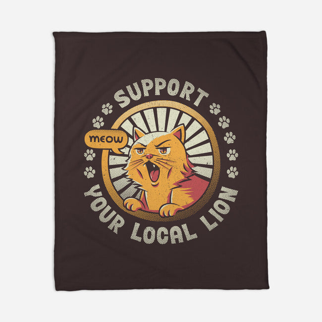 Support Your Local Lion-none fleece blanket-tobefonseca