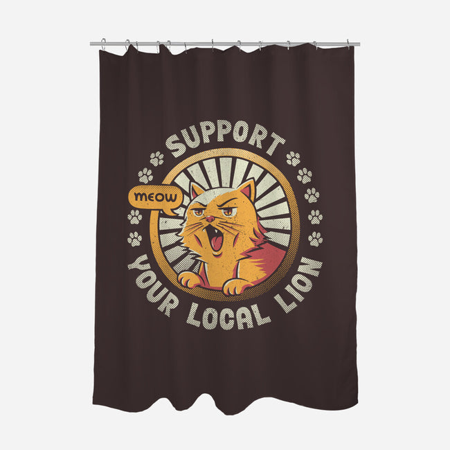 Support Your Local Lion-none polyester shower curtain-tobefonseca