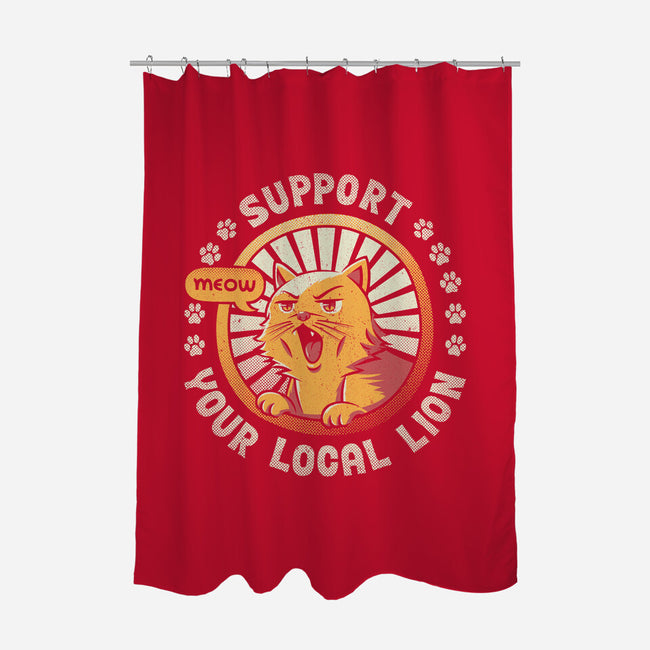 Support Your Local Lion-none polyester shower curtain-tobefonseca