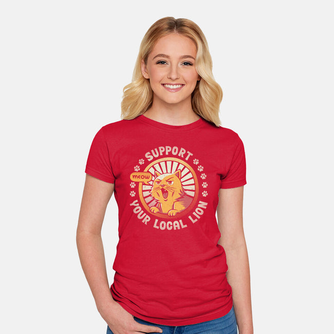 Support Your Local Lion-womens fitted tee-tobefonseca