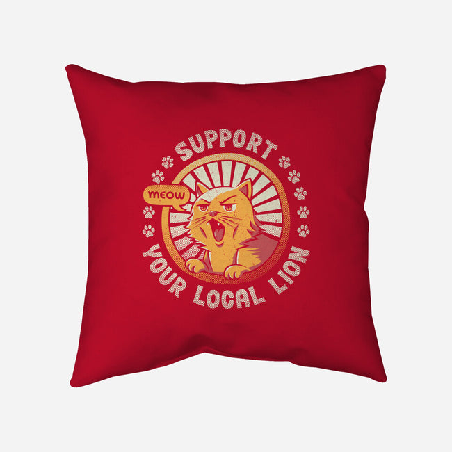 Support Your Local Lion-none removable cover w insert throw pillow-tobefonseca