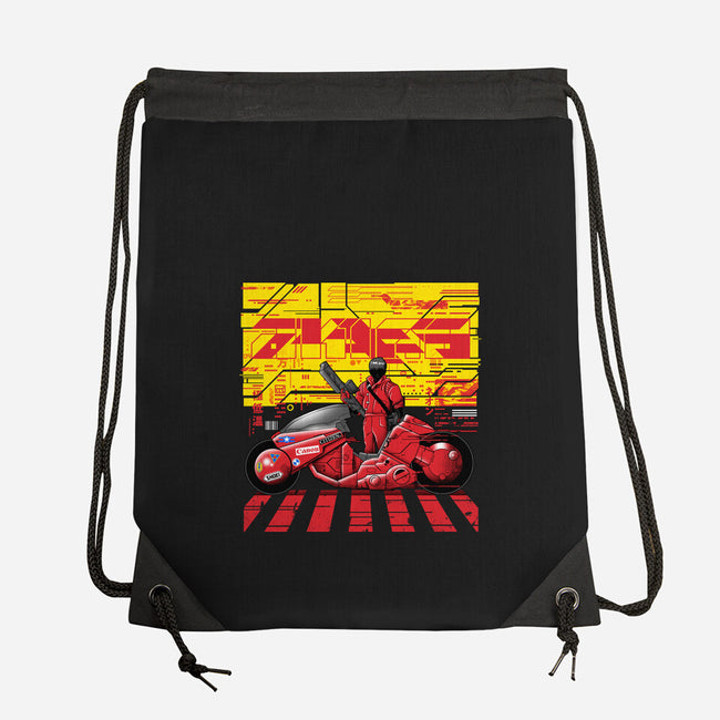 Cyber Akira-none drawstring bag-silentOp