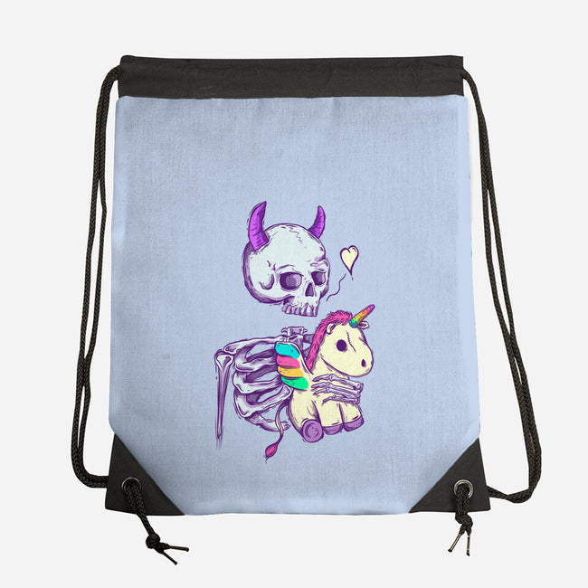 Cute Skeleton-none drawstring bag-Jess.Adams.Creates