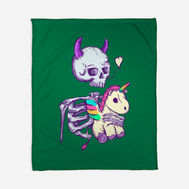 Cute Skeleton-none fleece blanket-Jess.Adams.Creates