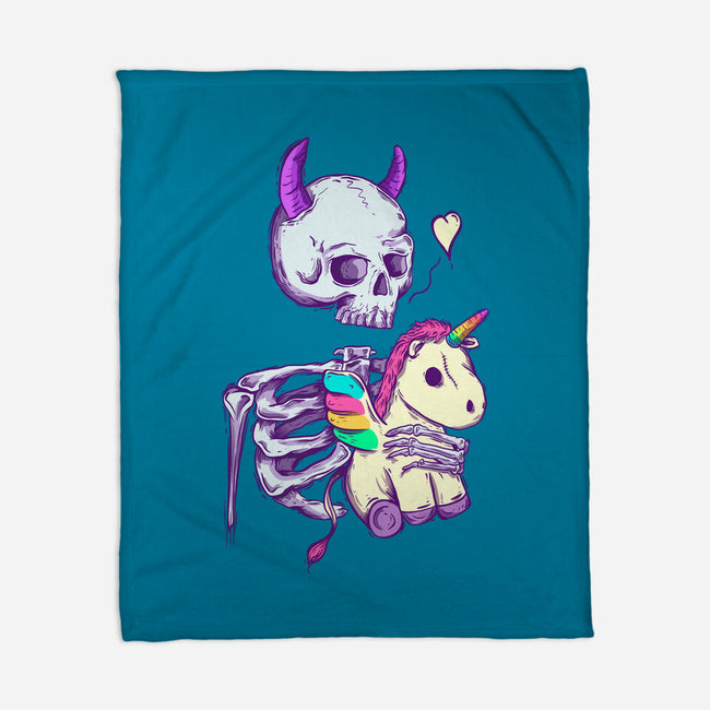 Cute Skeleton-none fleece blanket-Jess.Adams.Creates