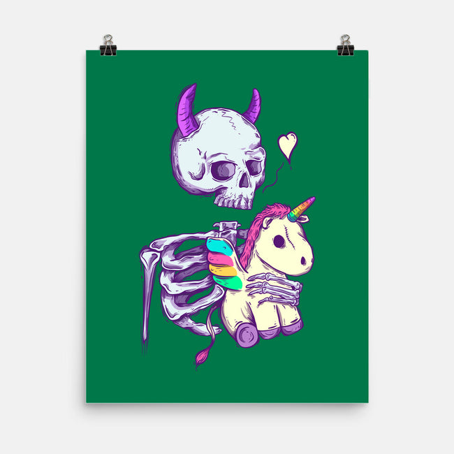 Cute Skeleton-none matte poster-Jess.Adams.Creates