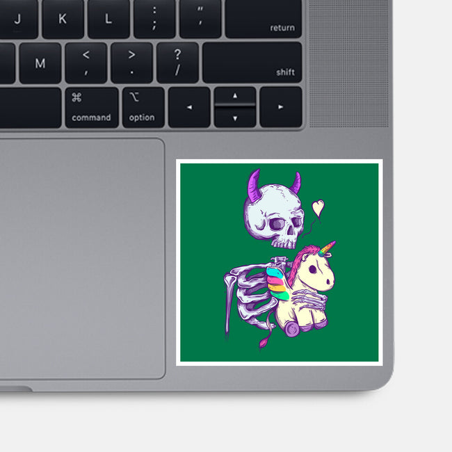 Cute Skeleton-none glossy sticker-Jess.Adams.Creates