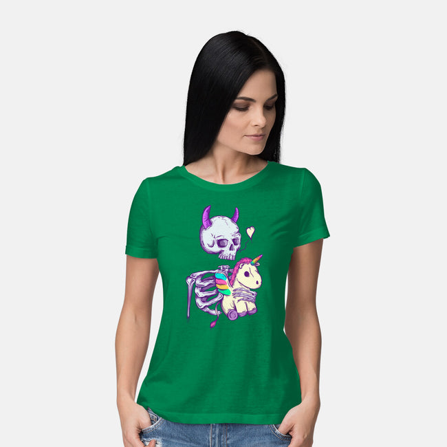 Cute Skeleton-womens basic tee-Jess.Adams.Creates