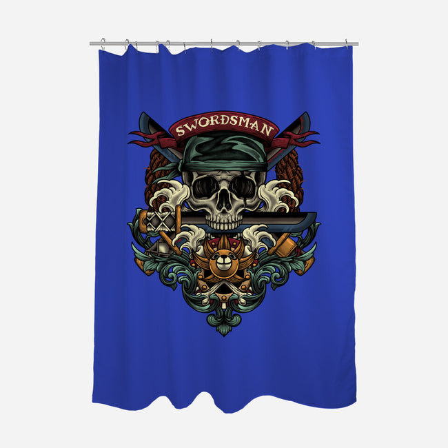 Swordsman-none polyester shower curtain-Badbone Collections