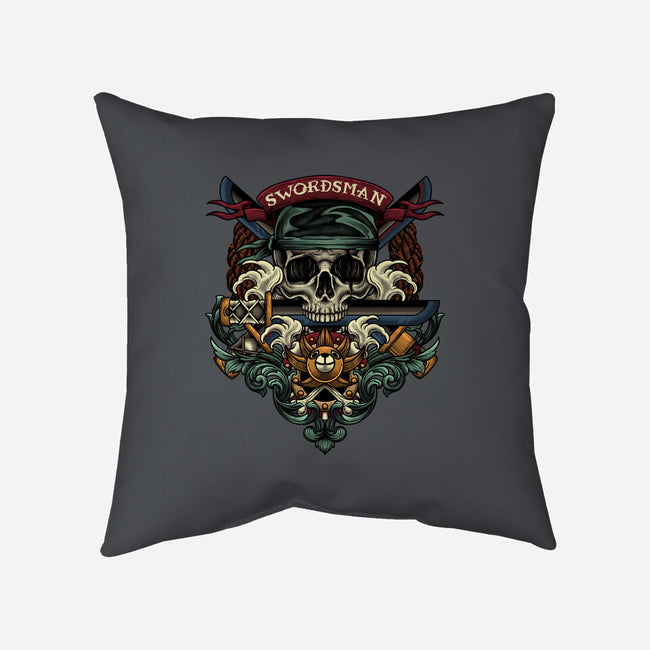 Swordsman-none removable cover w insert throw pillow-Badbone Collections