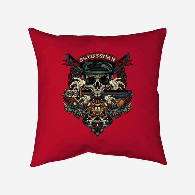 Swordsman-none removable cover w insert throw pillow-Badbone Collections