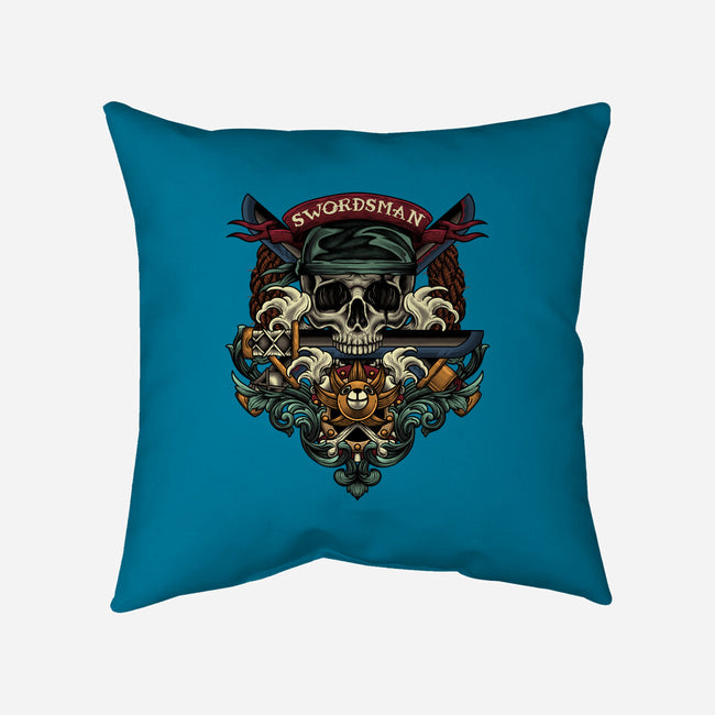Swordsman-none removable cover w insert throw pillow-Badbone Collections