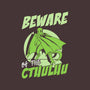 Beware Cthulhu-none removable cover throw pillow-Nickbeta Designs