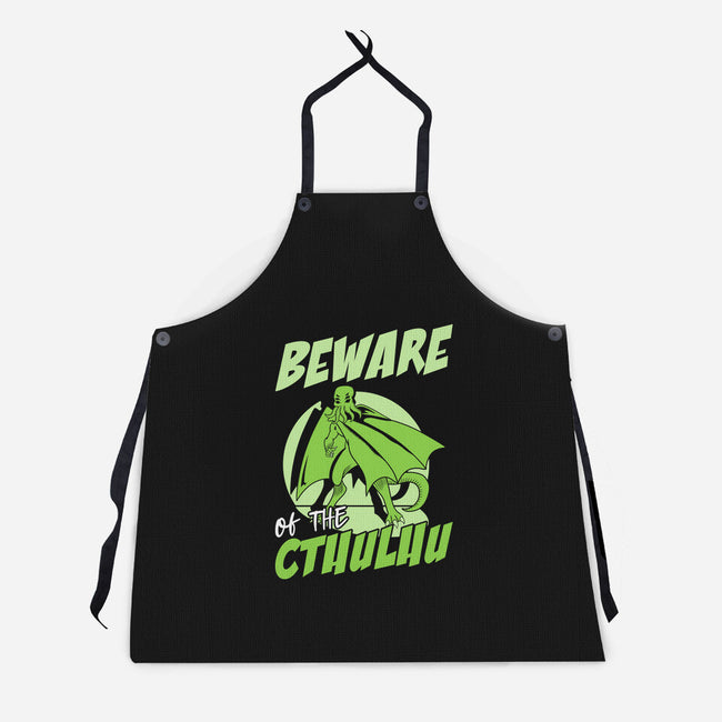 Beware Cthulhu-unisex kitchen apron-Nickbeta Designs