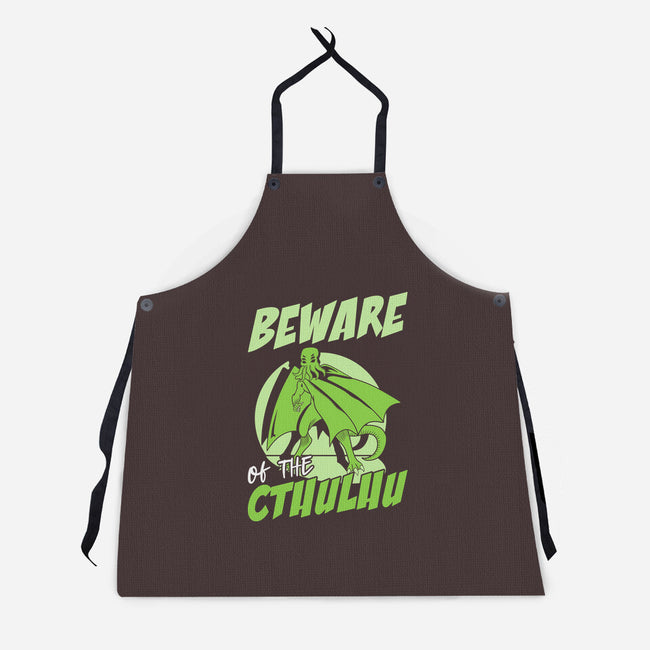 Beware Cthulhu-unisex kitchen apron-Nickbeta Designs