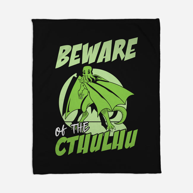 Beware Cthulhu-none fleece blanket-Nickbeta Designs