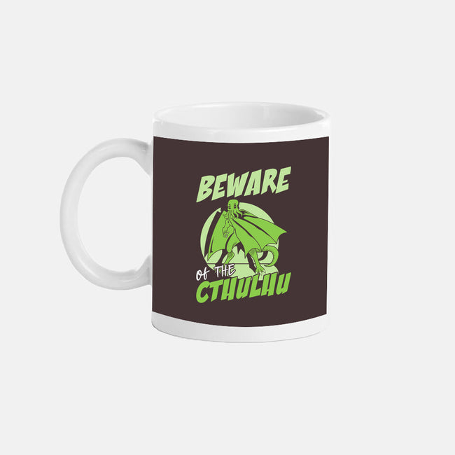 Beware Cthulhu-none glossy mug-Nickbeta Designs