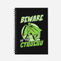 Beware Cthulhu-none dot grid notebook-Nickbeta Designs