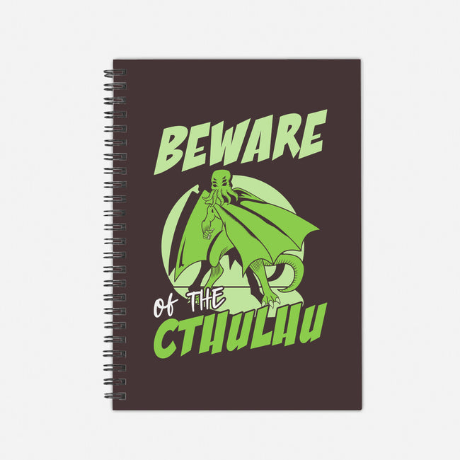 Beware Cthulhu-none dot grid notebook-Nickbeta Designs