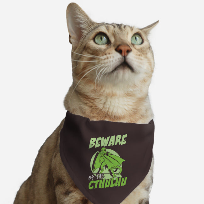 Beware Cthulhu-cat adjustable pet collar-Nickbeta Designs