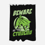 Beware Cthulhu-none polyester shower curtain-Nickbeta Designs