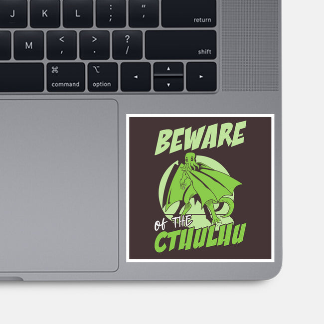 Beware Cthulhu-none glossy sticker-Nickbeta Designs