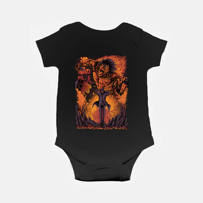 Eren X Attack Titan-baby basic onesie-alanside