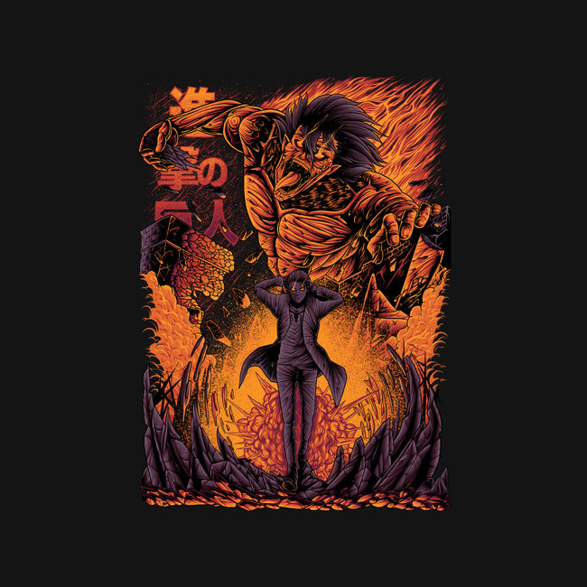 Eren X Attack Titan-youth basic tee-alanside
