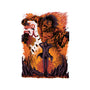 Eren X Attack Titan-none polyester shower curtain-alanside