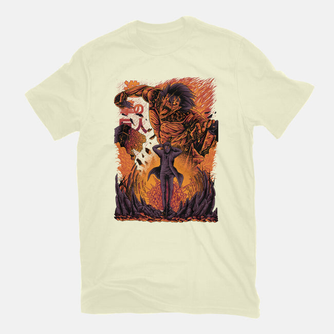 Eren X Attack Titan-mens premium tee-alanside