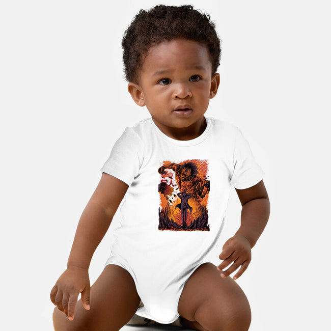 Eren X Attack Titan-baby basic onesie-alanside