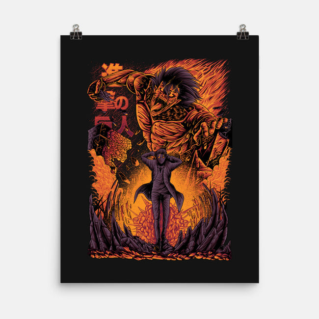 Eren X Attack Titan-none matte poster-alanside